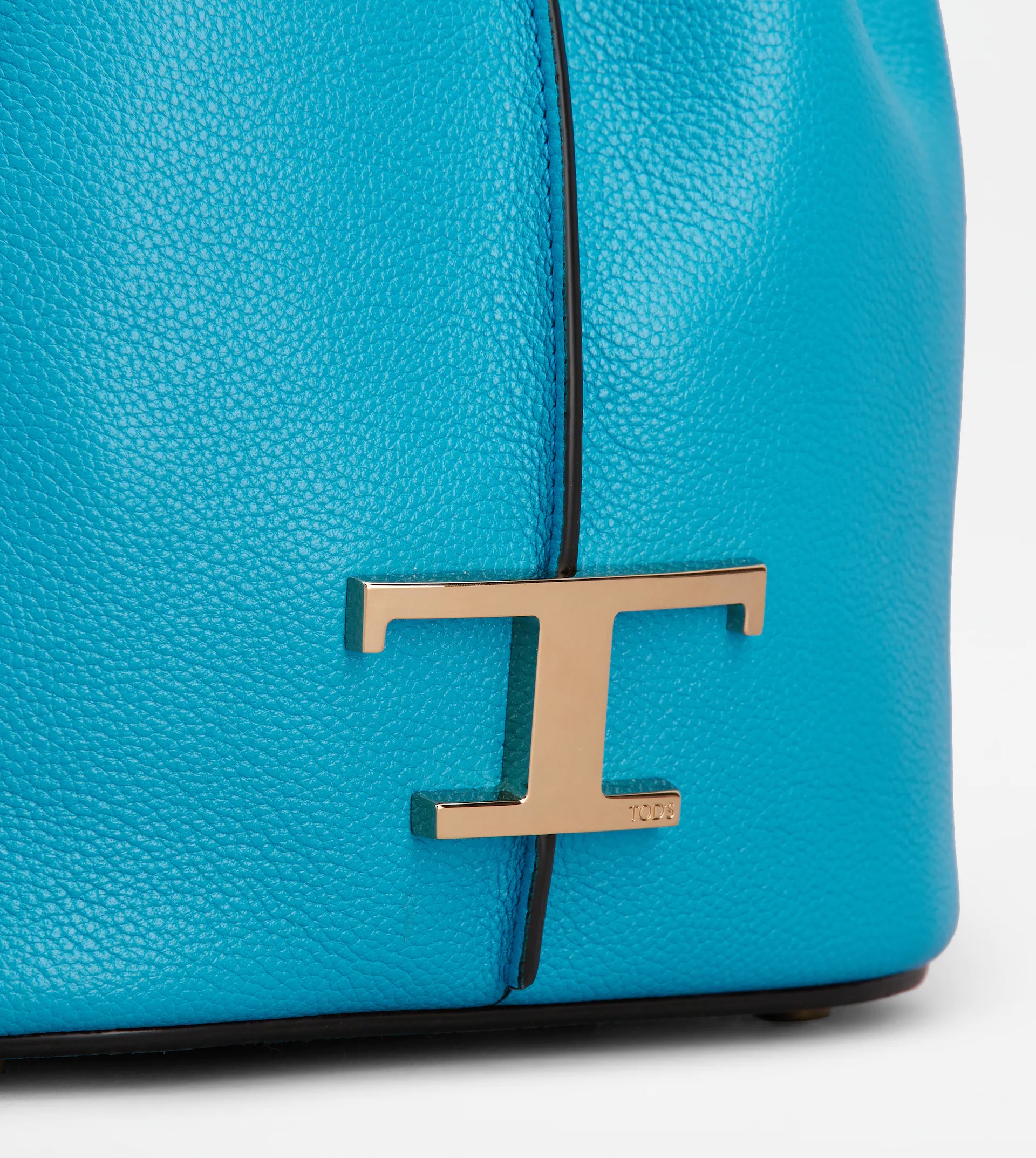 TIMELESS BUCKET BAG IN LEATHER MICRO - LIGHT BLUE - 6
