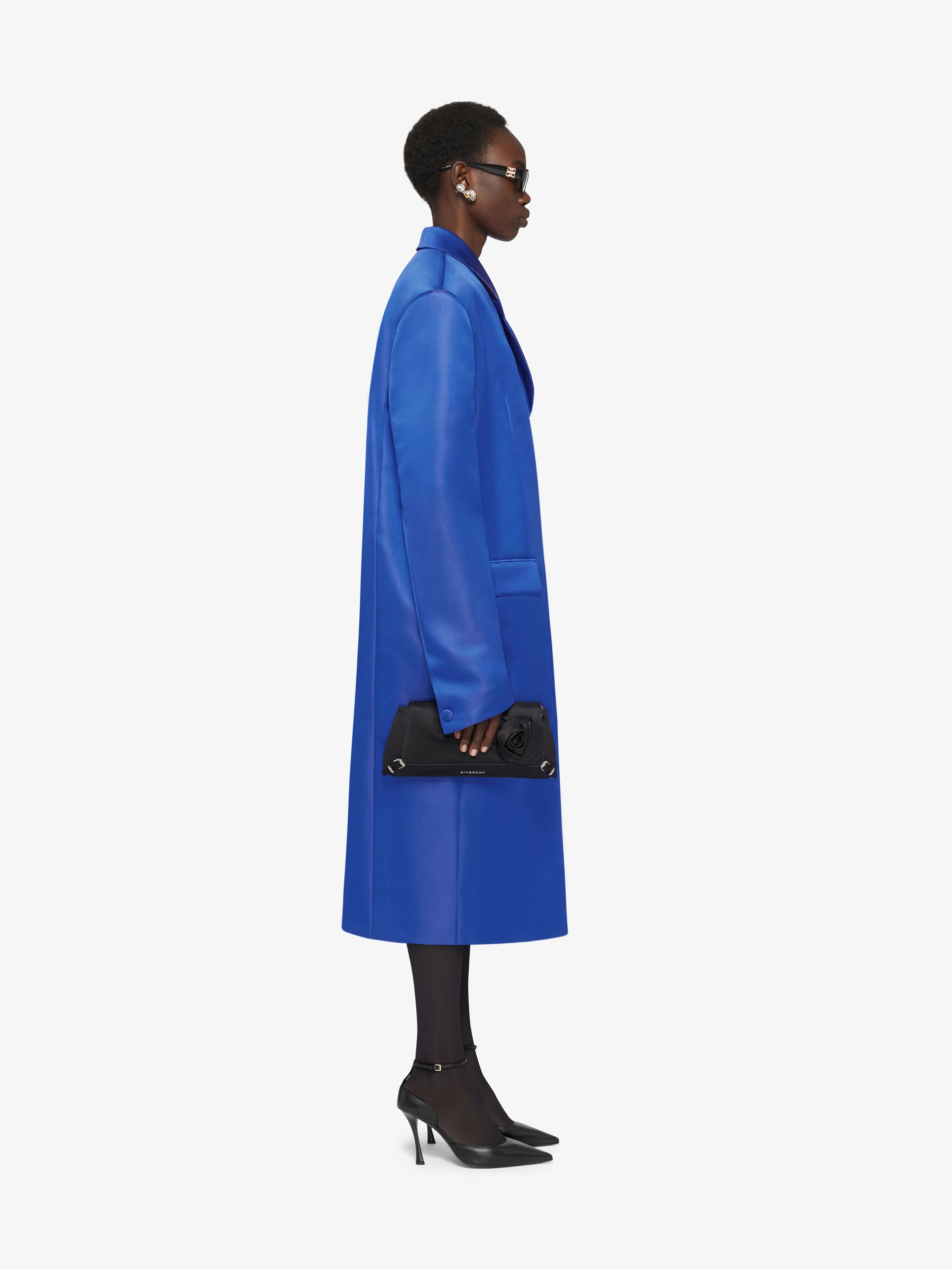 COAT IN SILK SATIN DUCHESSE - 3