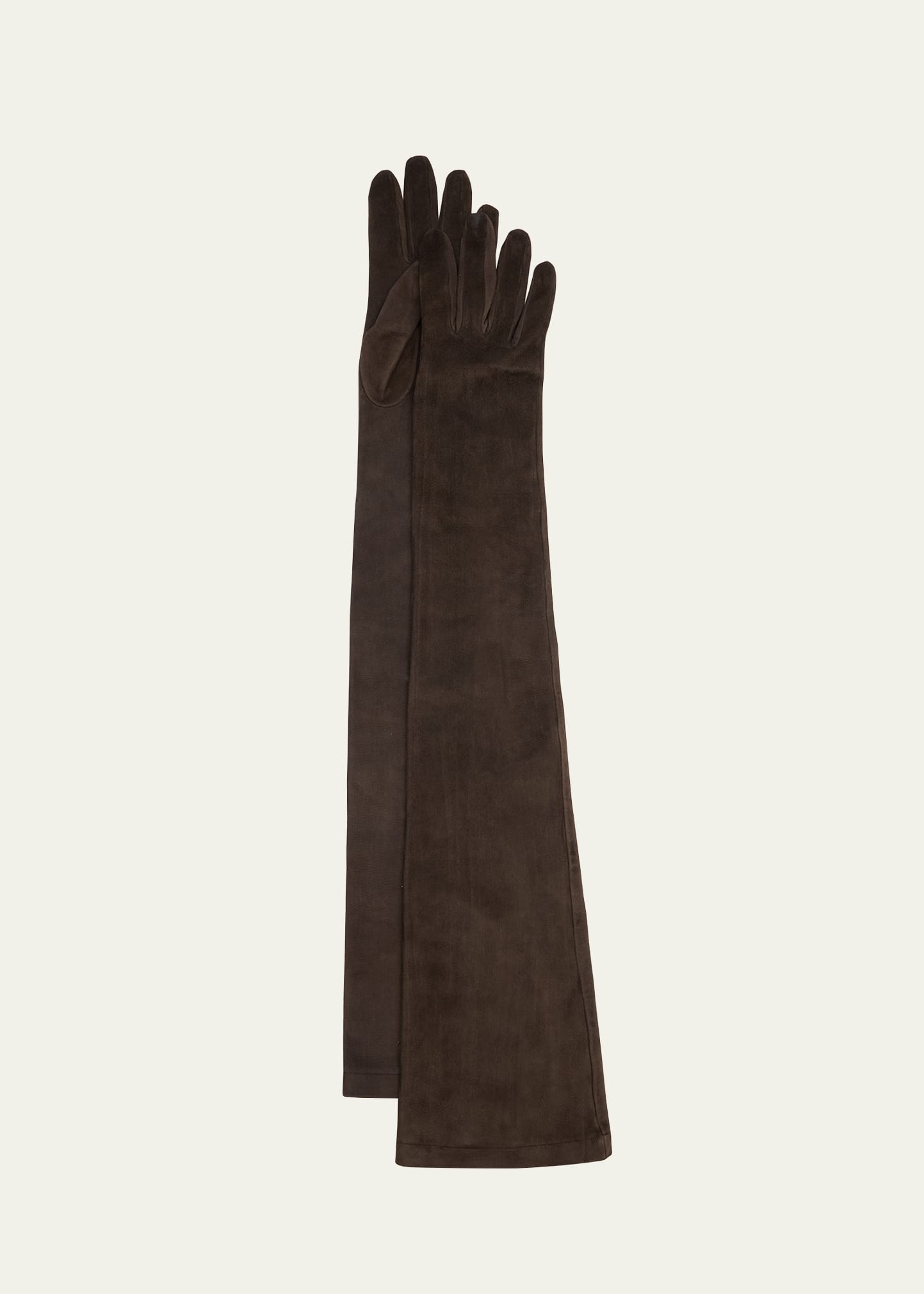 Elongated Suede Gloves - 1