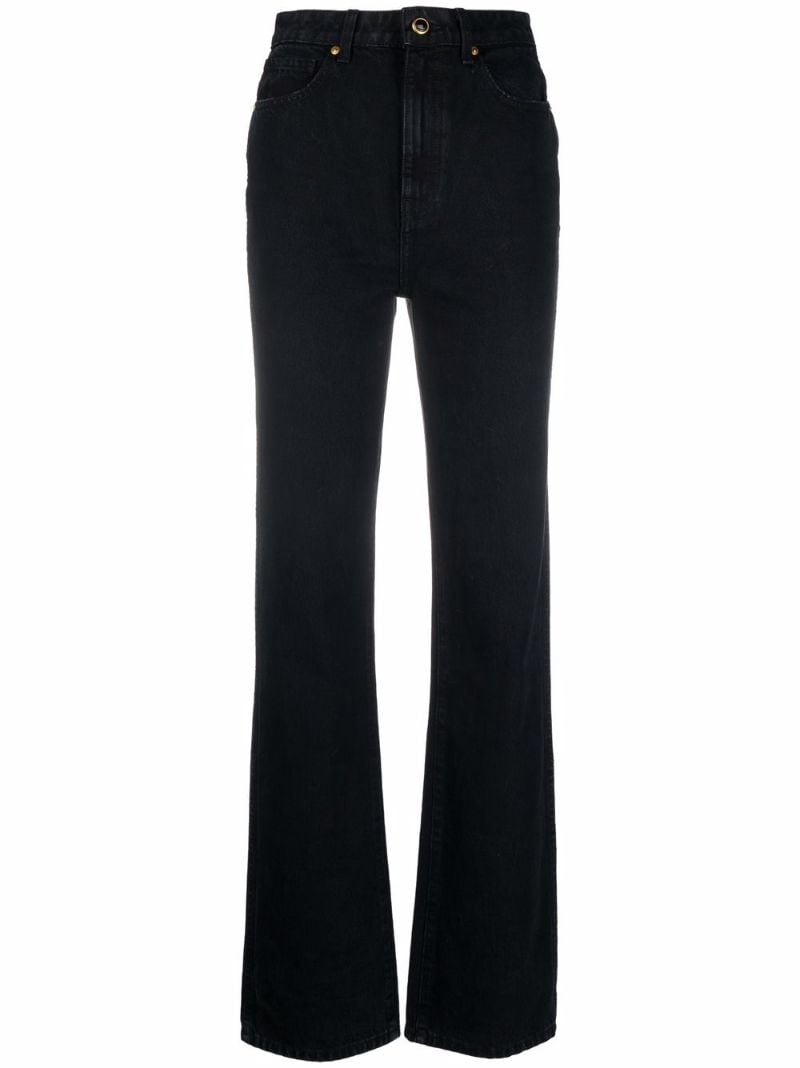 high waist flared jeans - 1