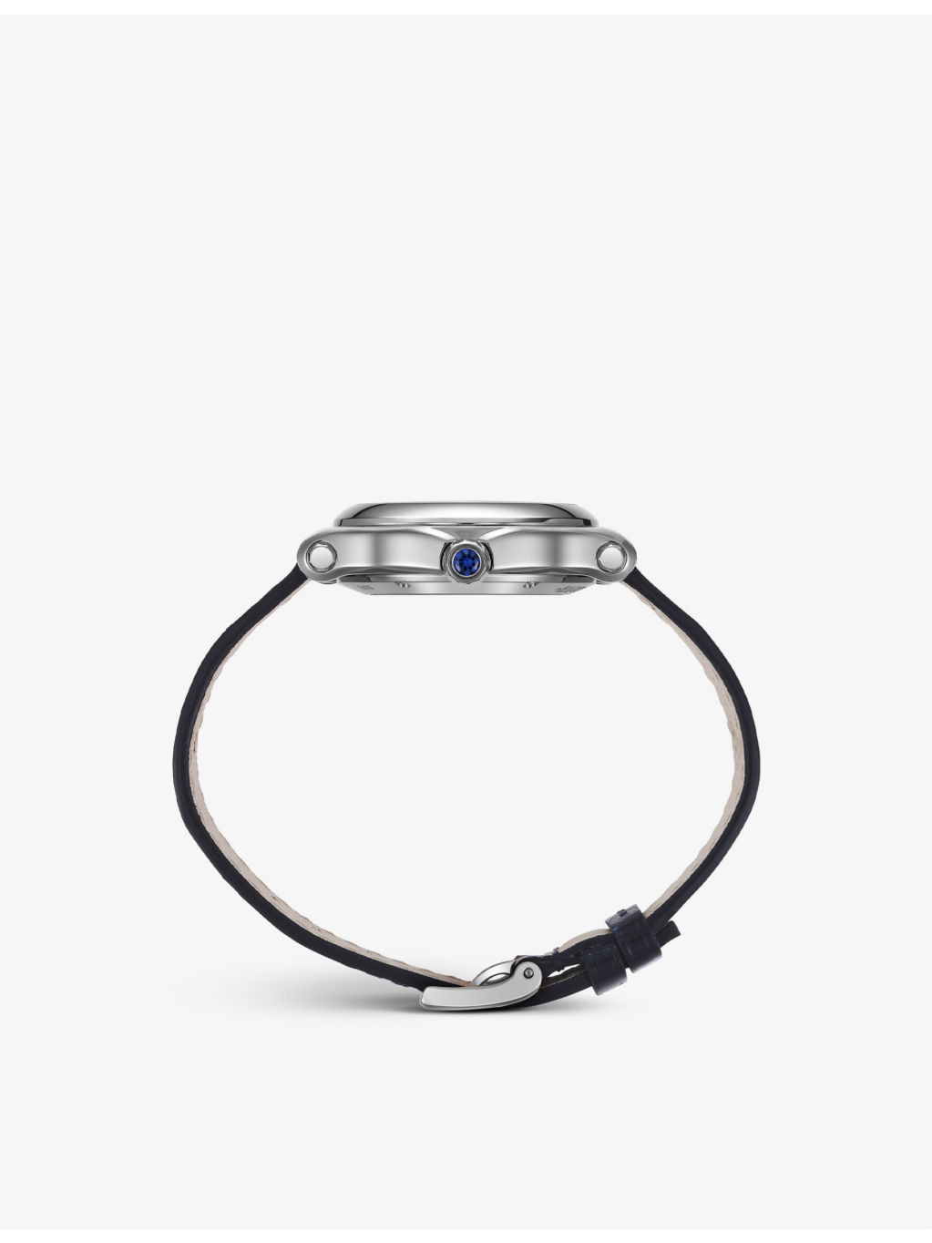 278608-3001 Happy Sport alligator-embossed leather, stainless-steel and 0.25ct diamond self-winding  - 2