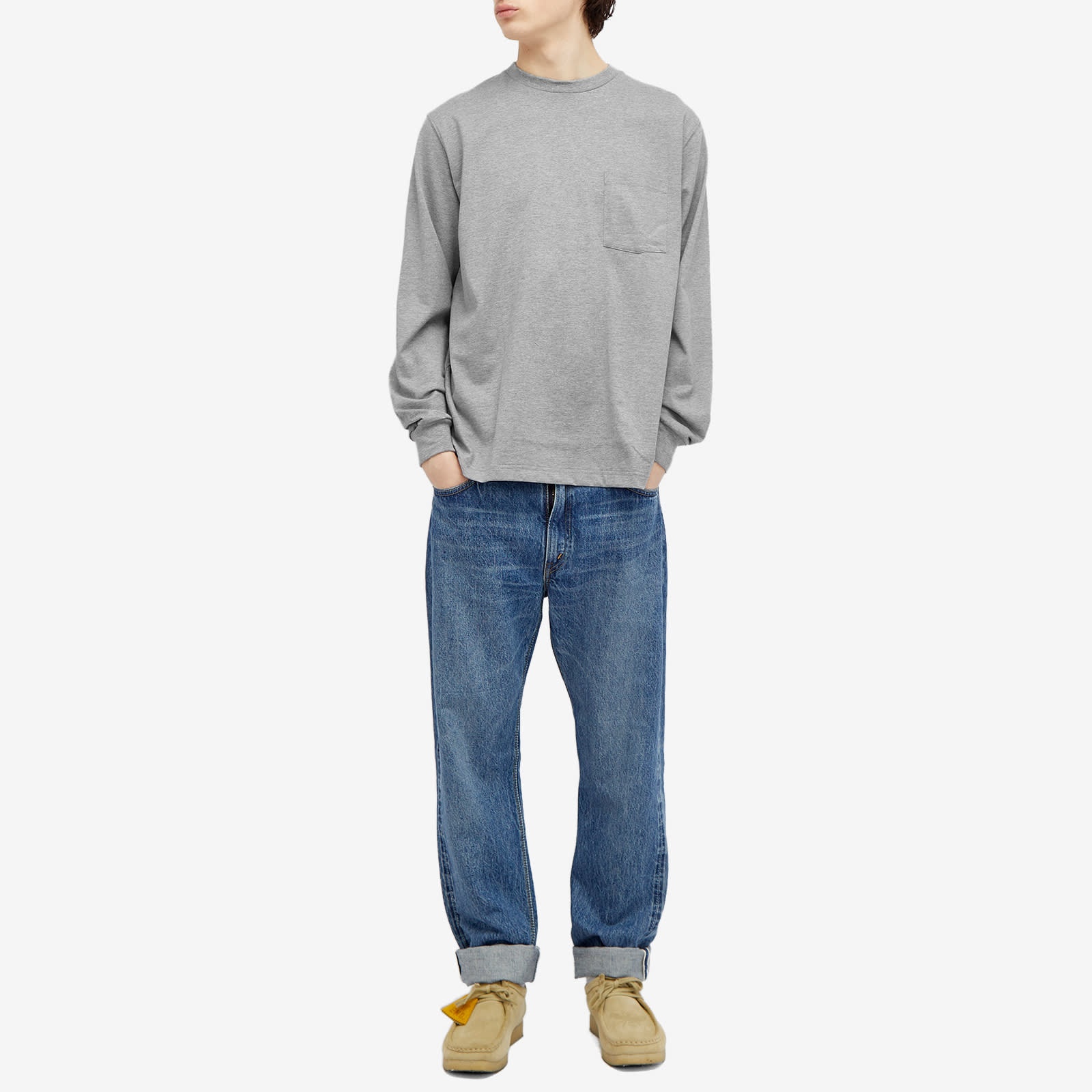 Beams Plus Long Sleeve Pocket T-Shirt - 4