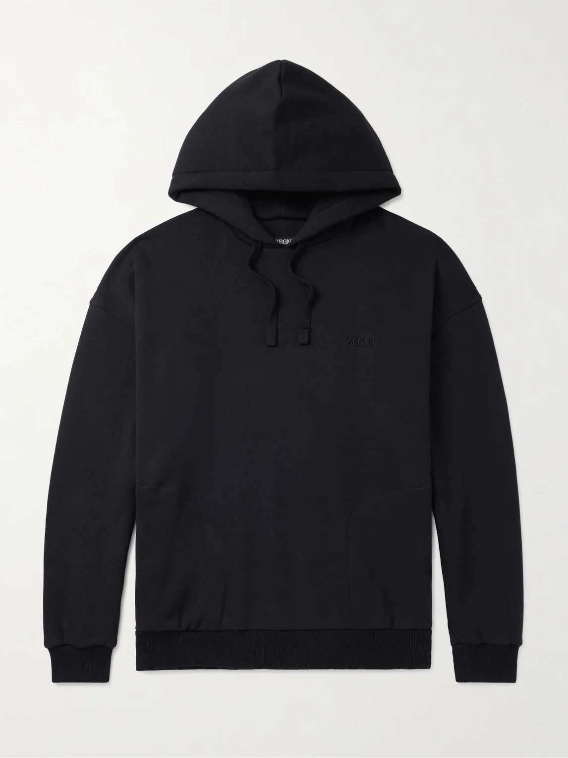 Logo-Embroidered Cotton-Blend Jersey Hoodie - 1