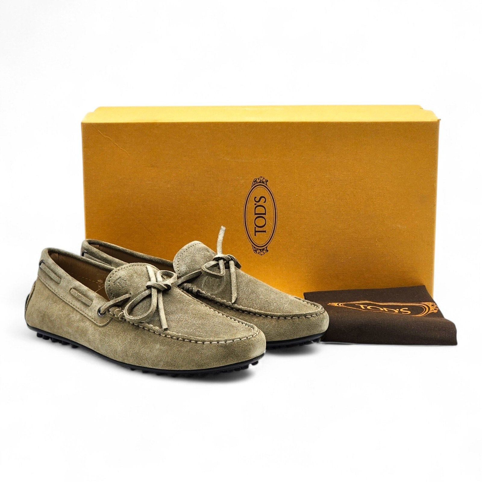 Tod's City Gommino Driving Men's Suede Loafers Light Brown UK 6 US 7.5 - $695 - 2