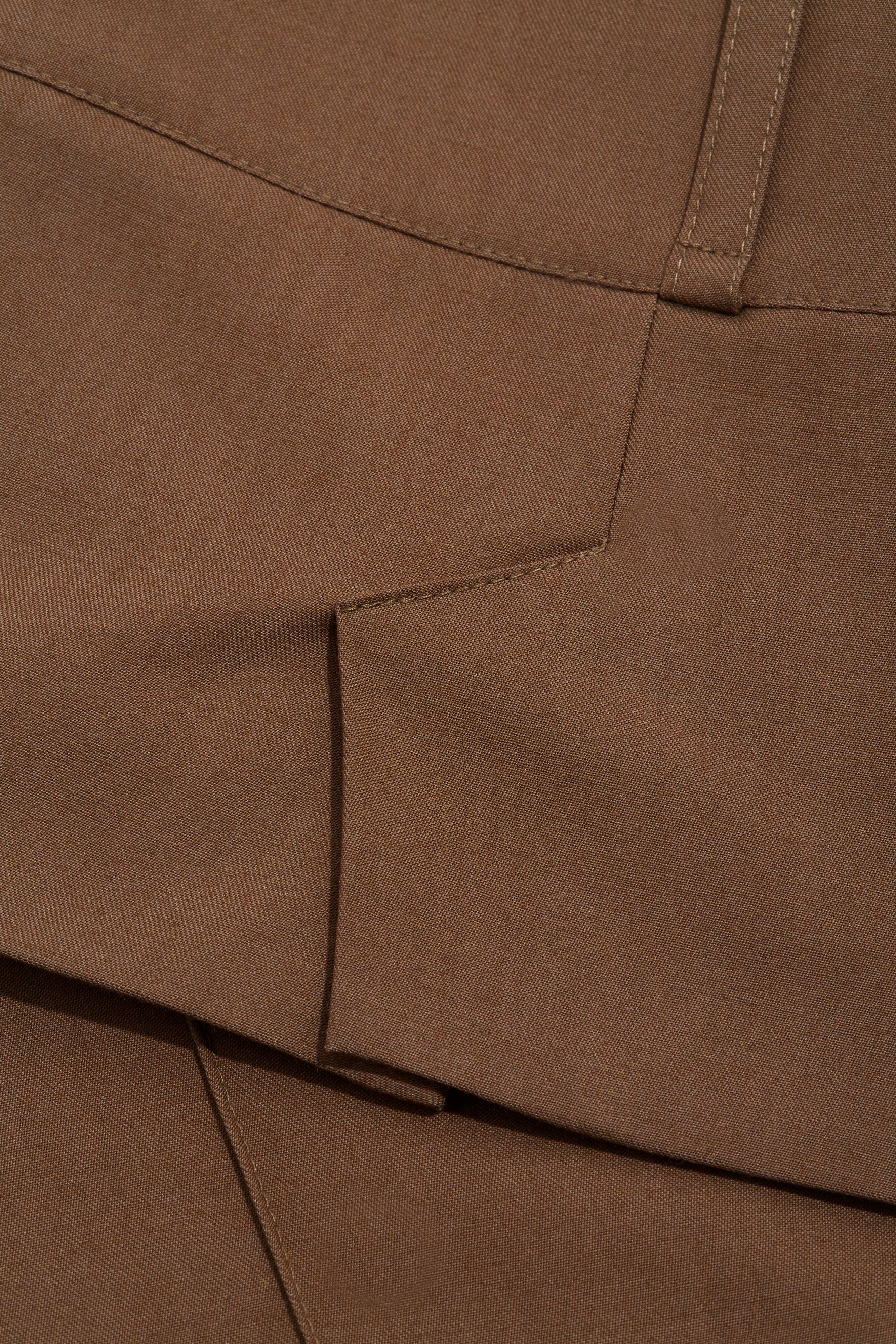 SUZAN MICRO TAILORED SKIRT TOBACCO - 5