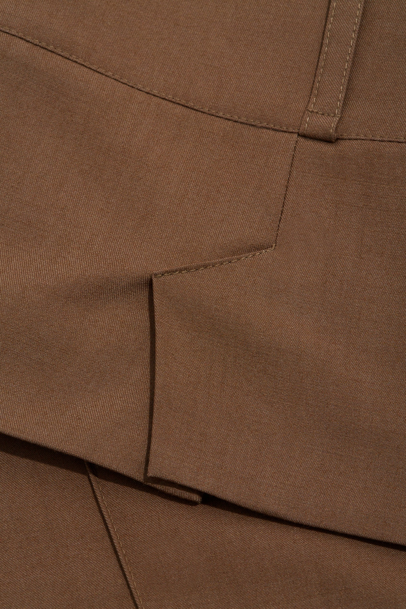 SUZAN MICRO TAILORED SKIRT TOBACCO 5