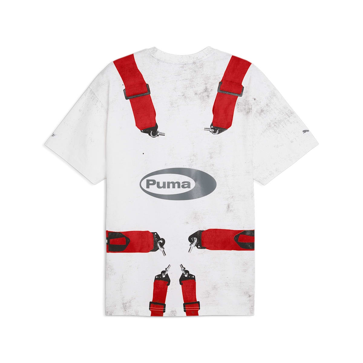 PUMA x A$AP ROCKY Seatbelt T-shirt 'White Red' 631040-05 - 2