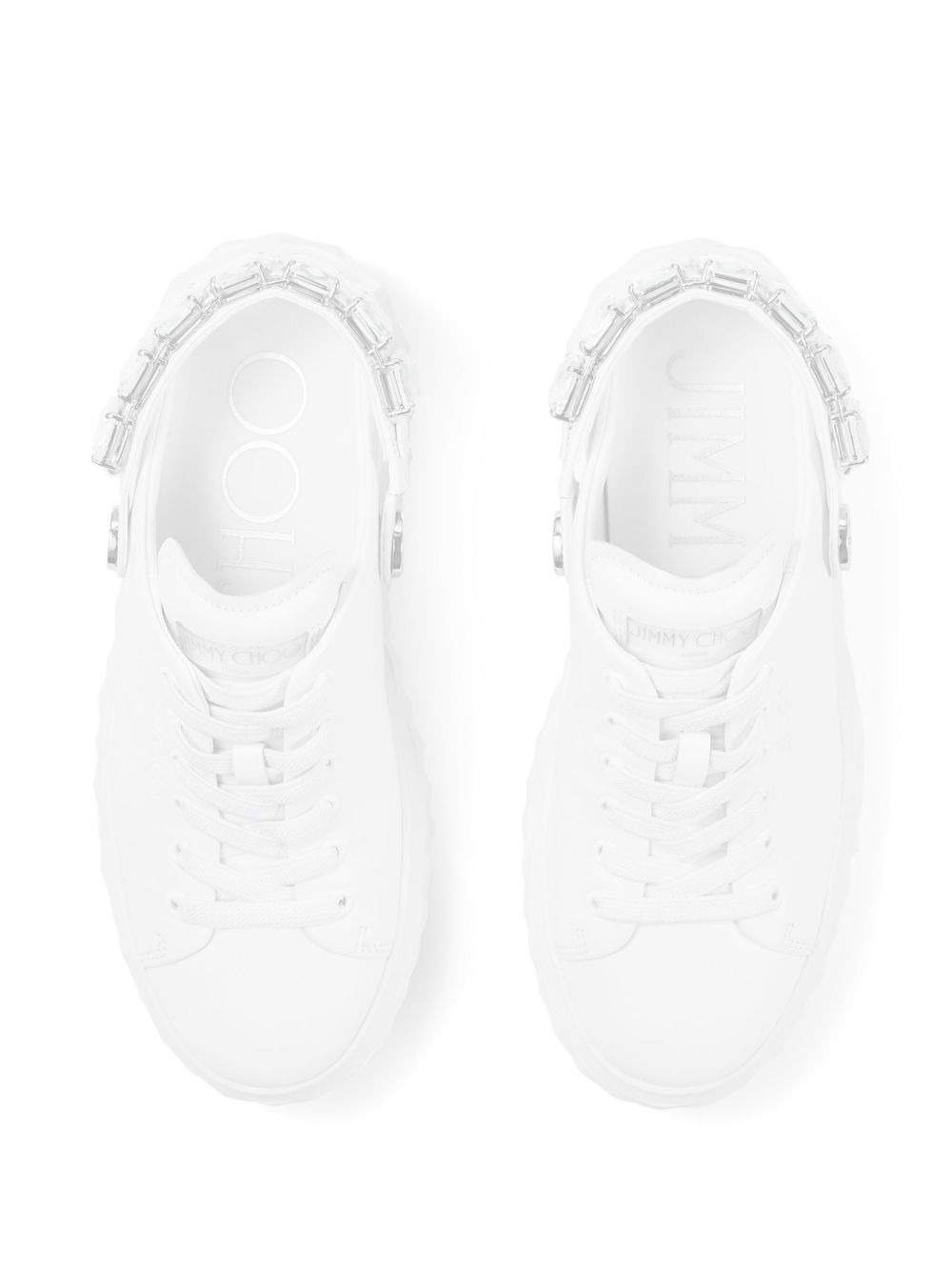Diamond Maxi Crystal leather sneakers - 4