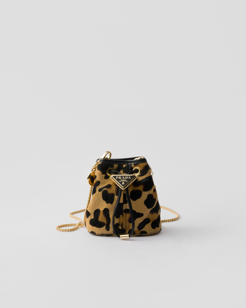 Printed leather mini pouch 1