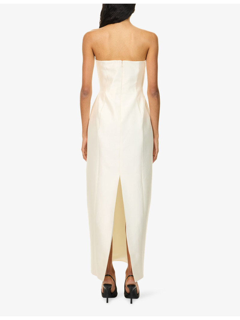 Sona Bandeau Wool-And-Silk Maxi Dress 4
