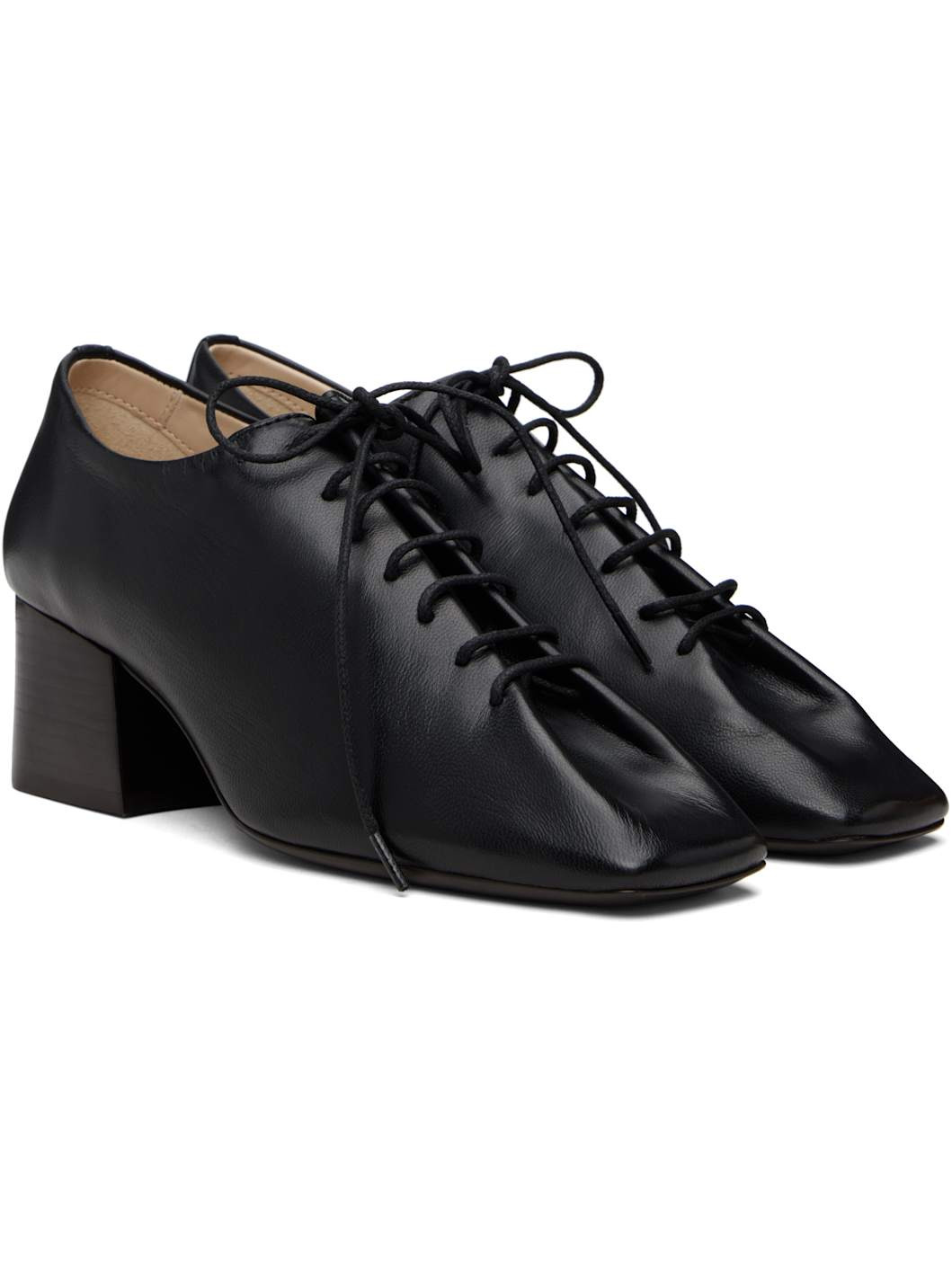 Black Souris Classic Derby Heels - 4