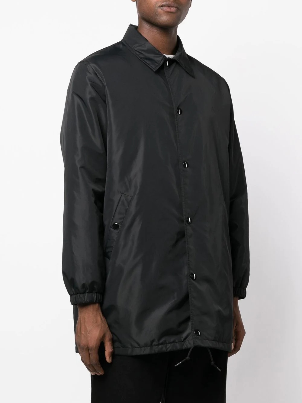 logo-print shirt jacket - 3