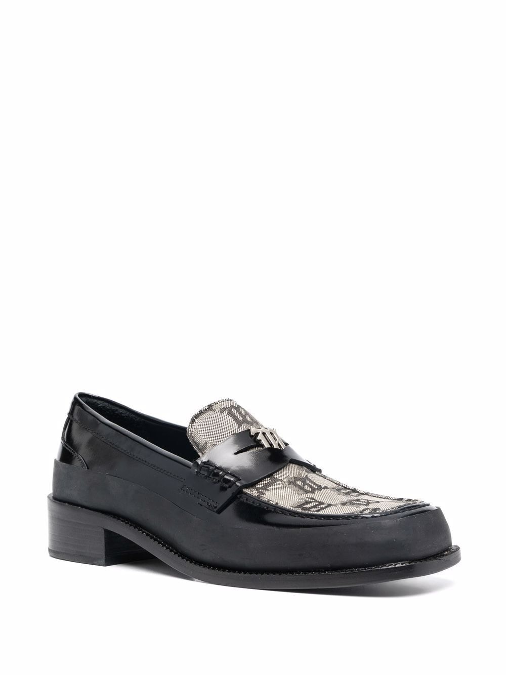 jacquard monogram loafers - 2