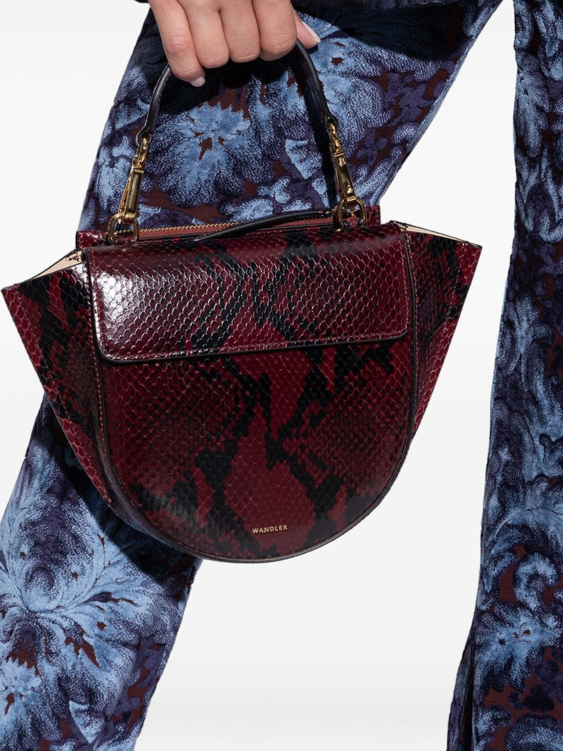 WANDLER snakeskin half-moon tote bag outlook