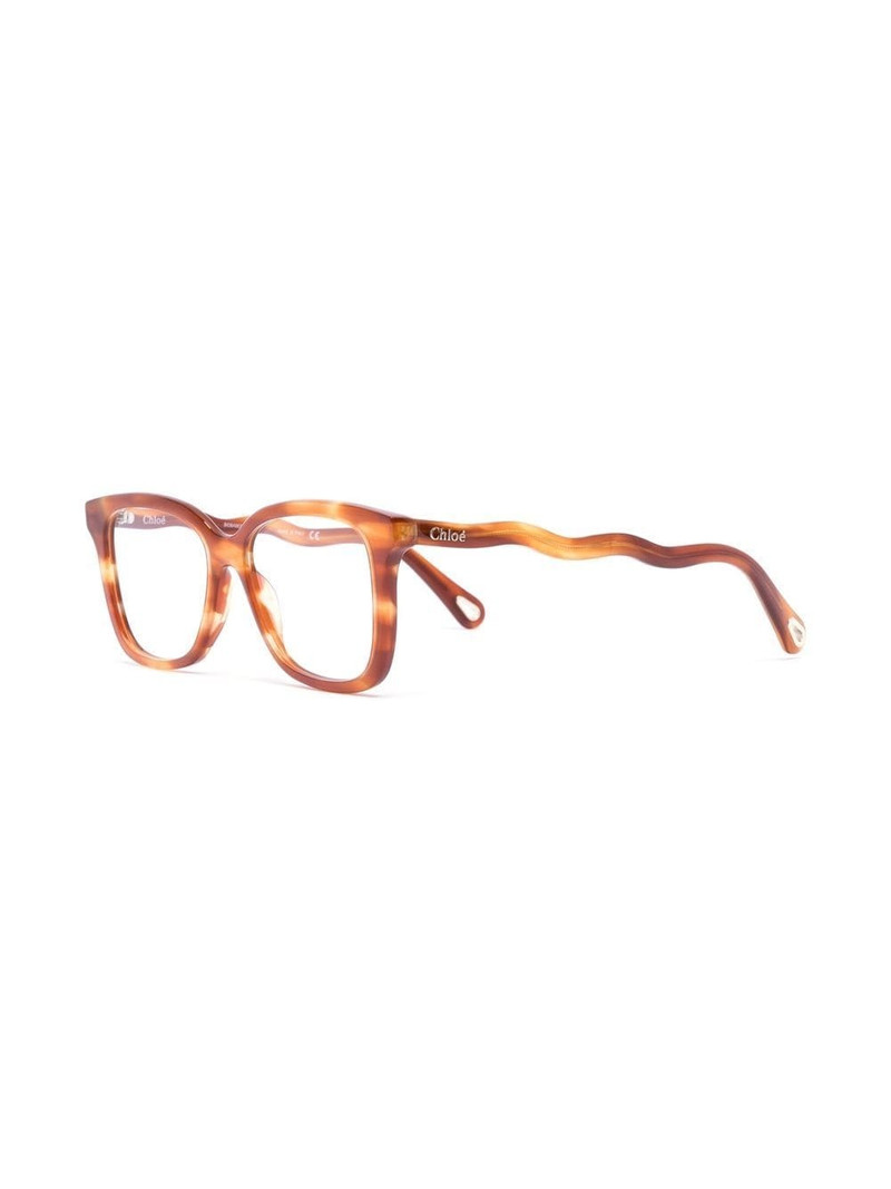 Chloé wavy arms rectangle-frame glasses outlook