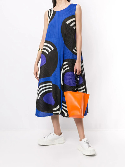 Pleats Please Issey Miyake record print plissé dress outlook