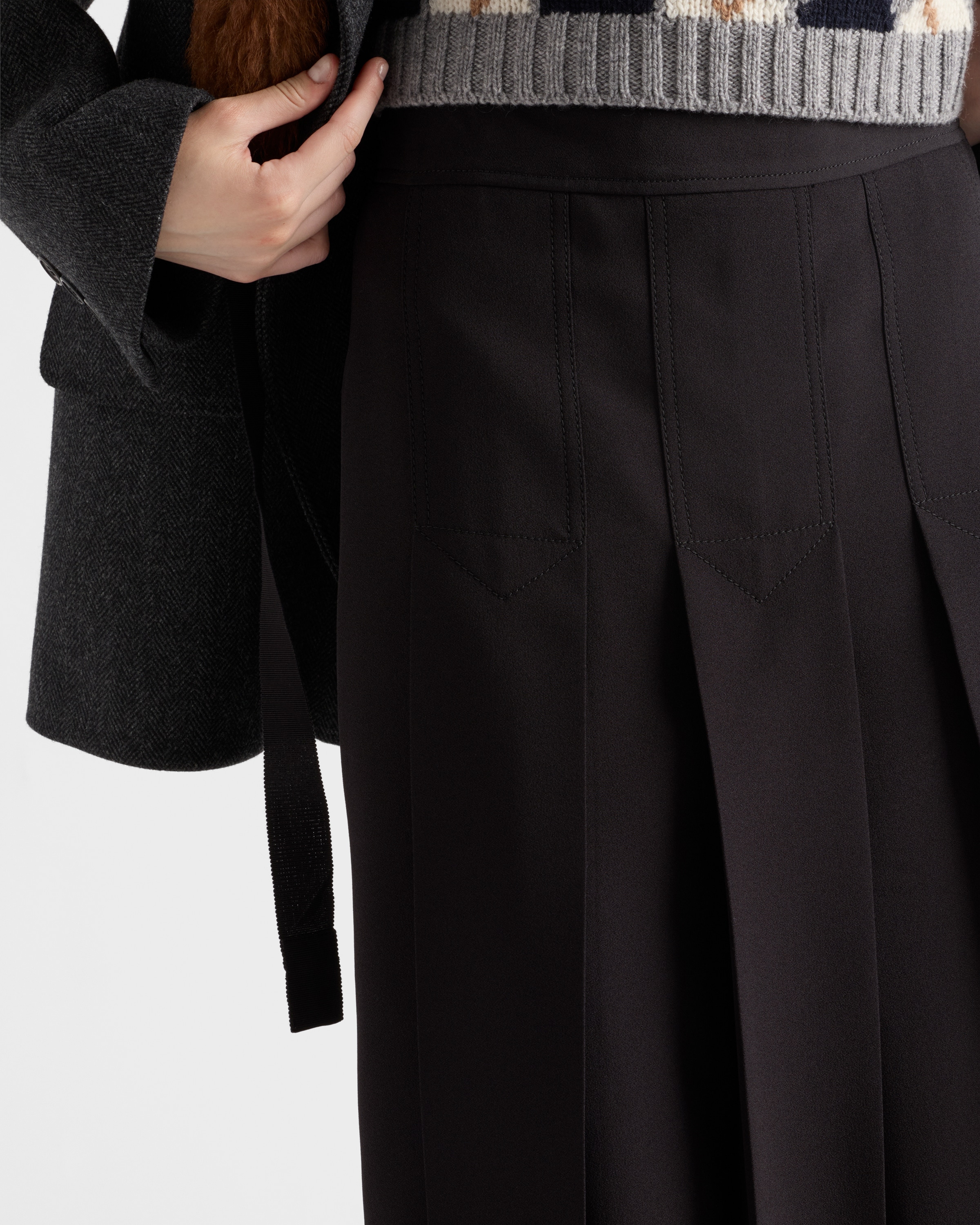 Sablé satin skirt - 3