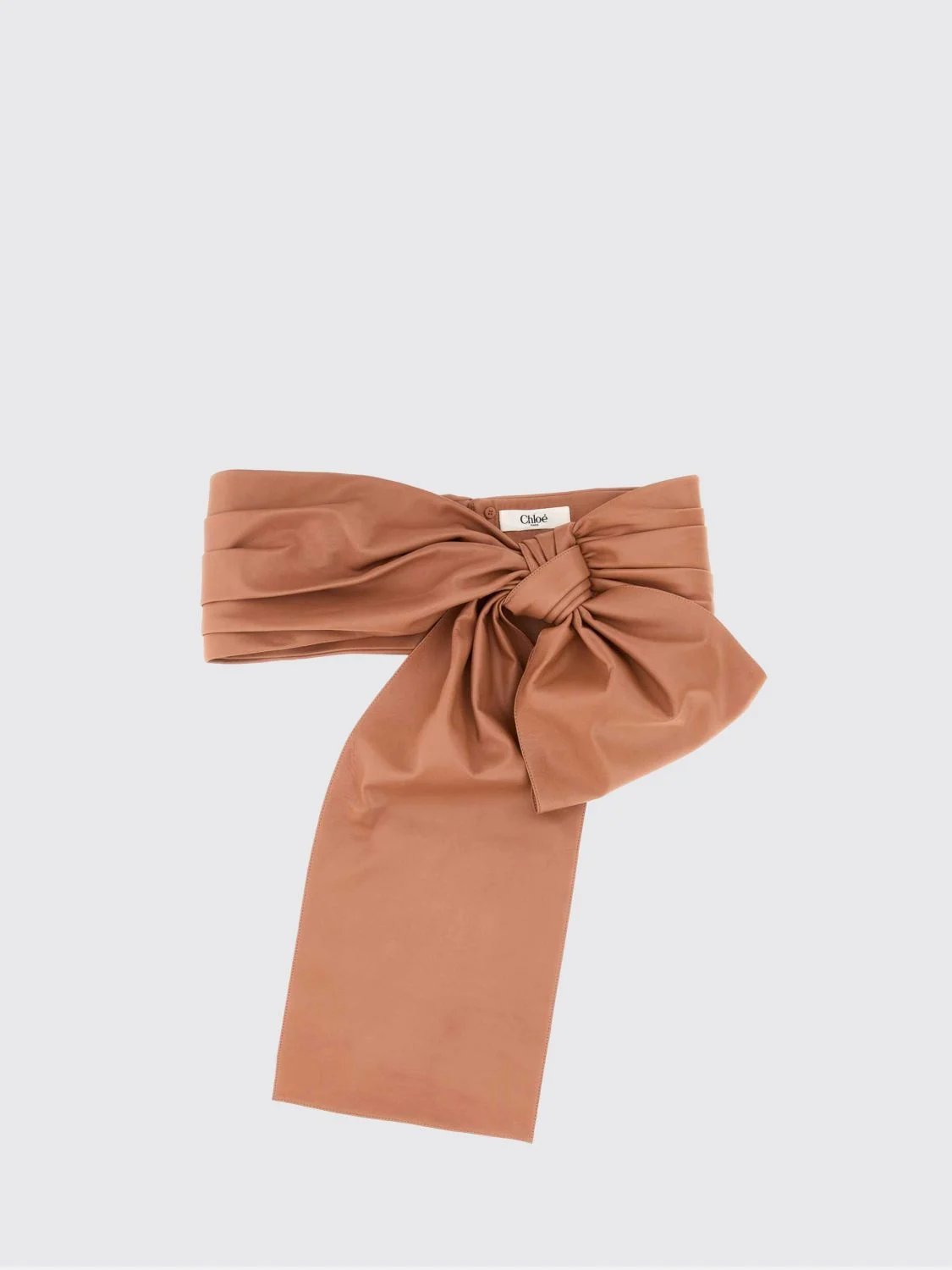 CHLOÉ Draped Belt in Lambskin with Tie Fastening - 1
