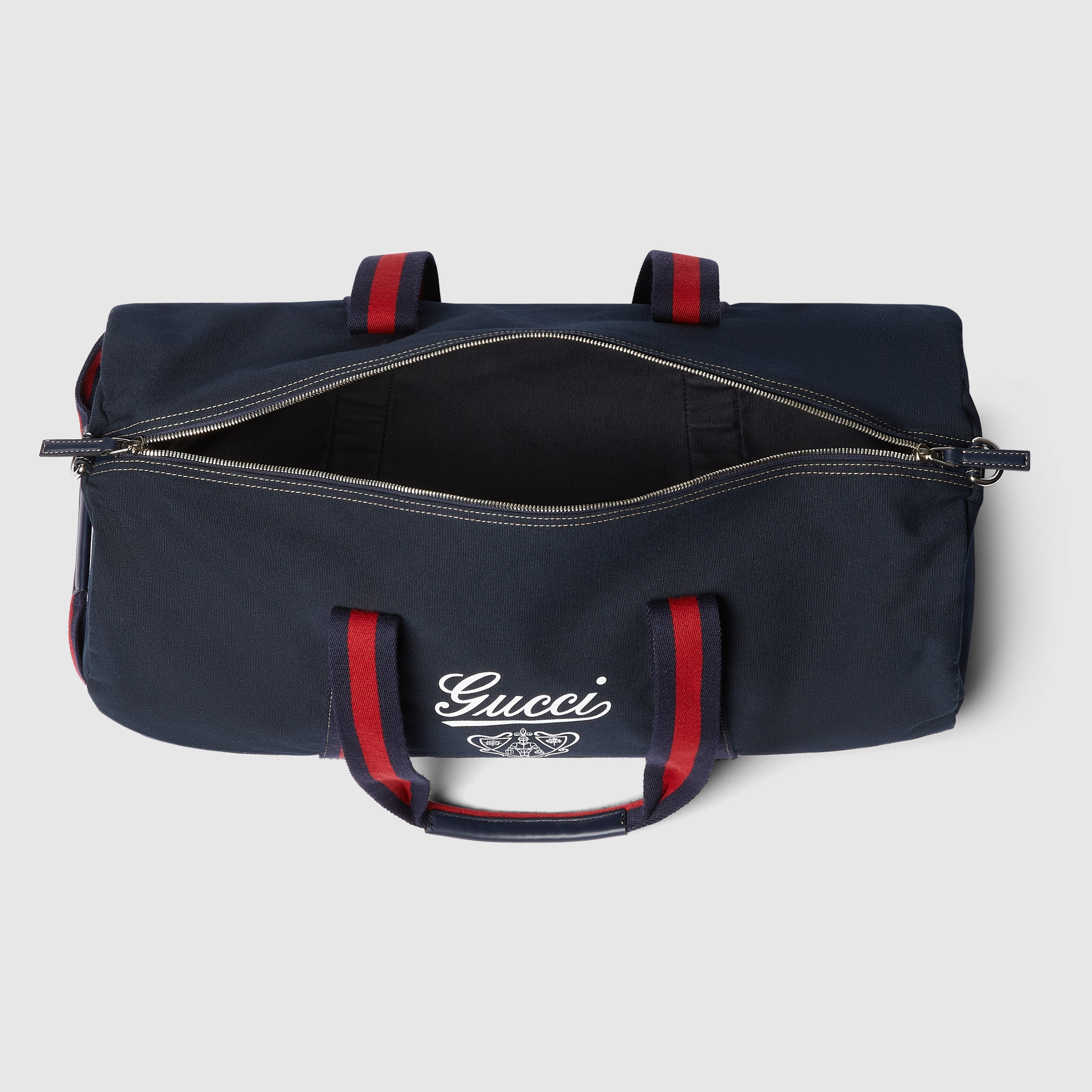 Large printed canvas duffle bag - 7