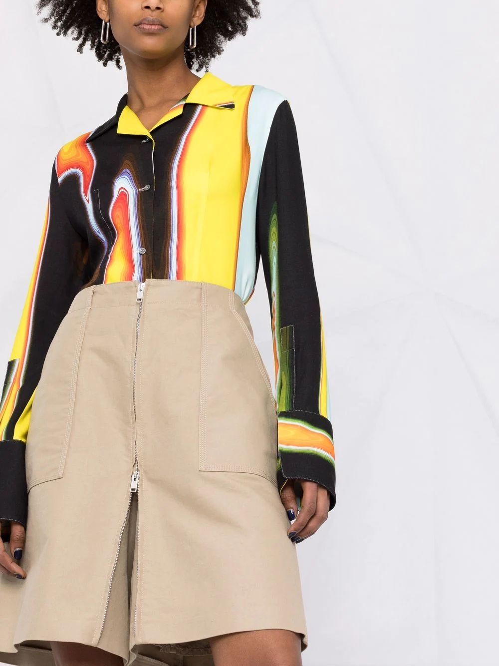 Worker high-waisted skirt - 5