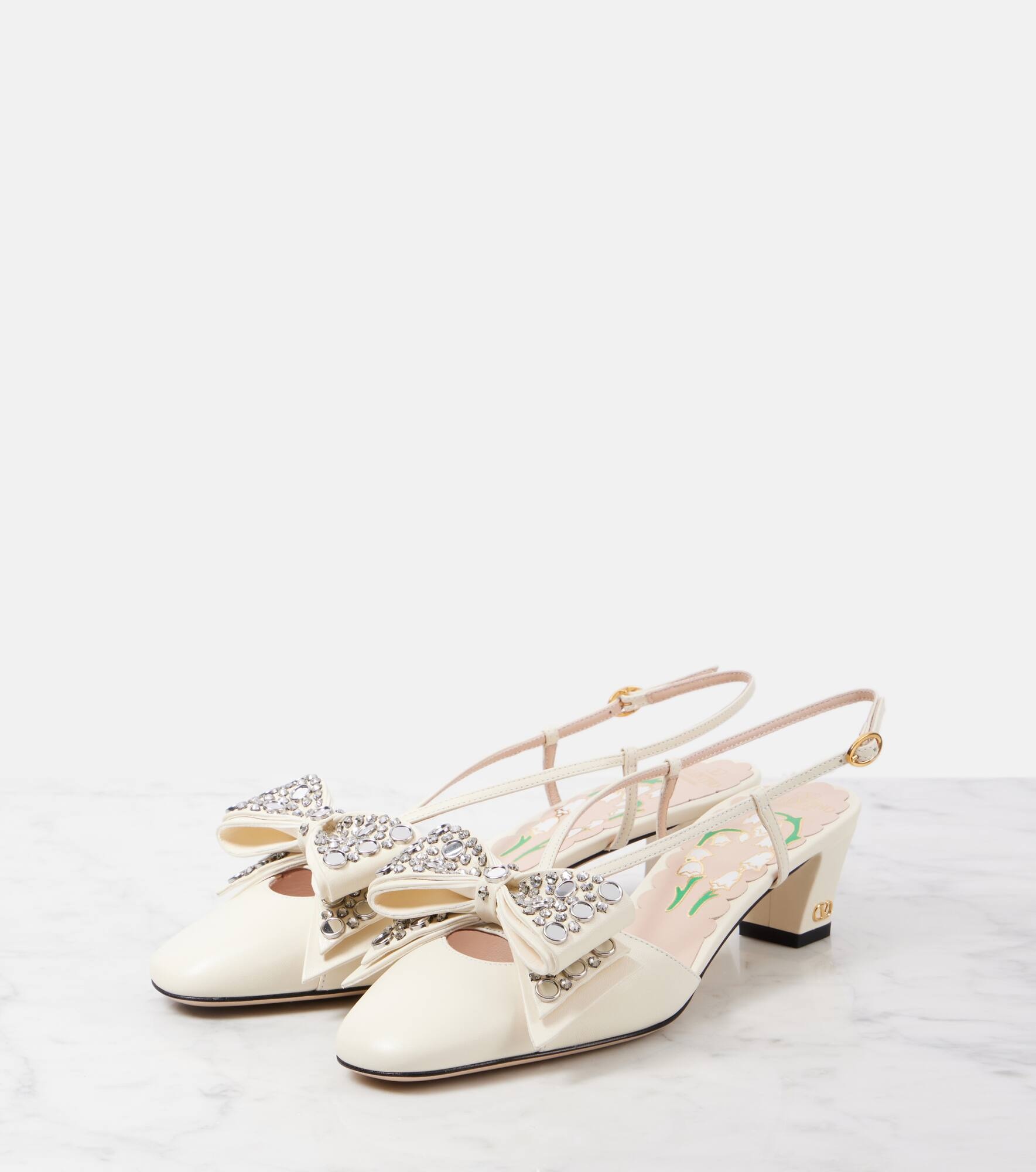 Bowow 45 embellished slingback pumps - 4