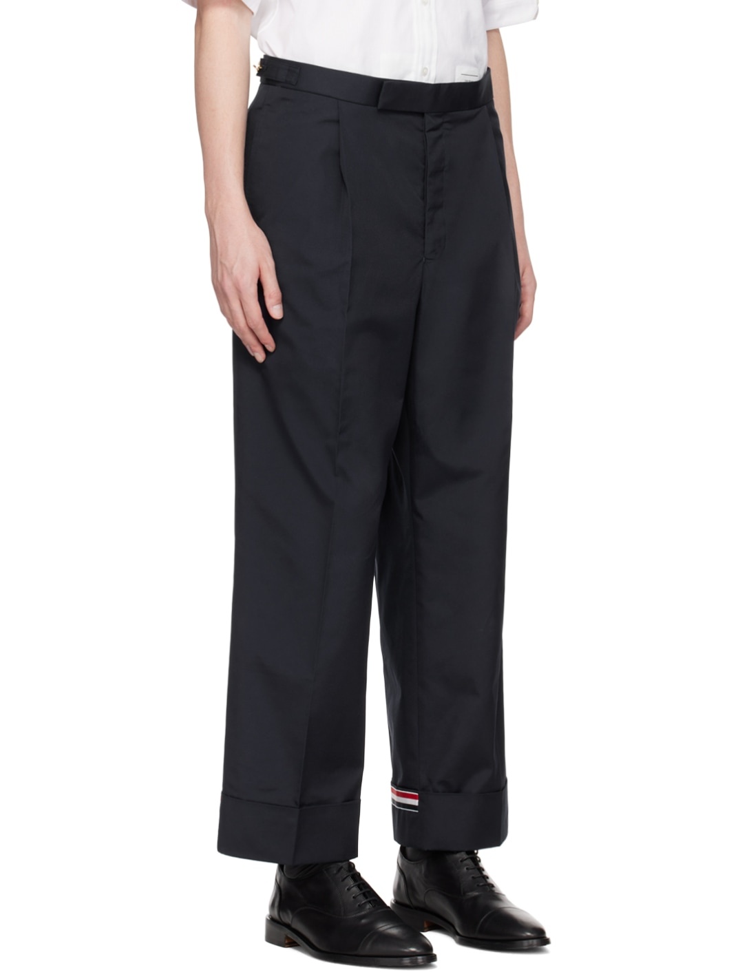 Navy Tricolor Cuff Trousers - 2