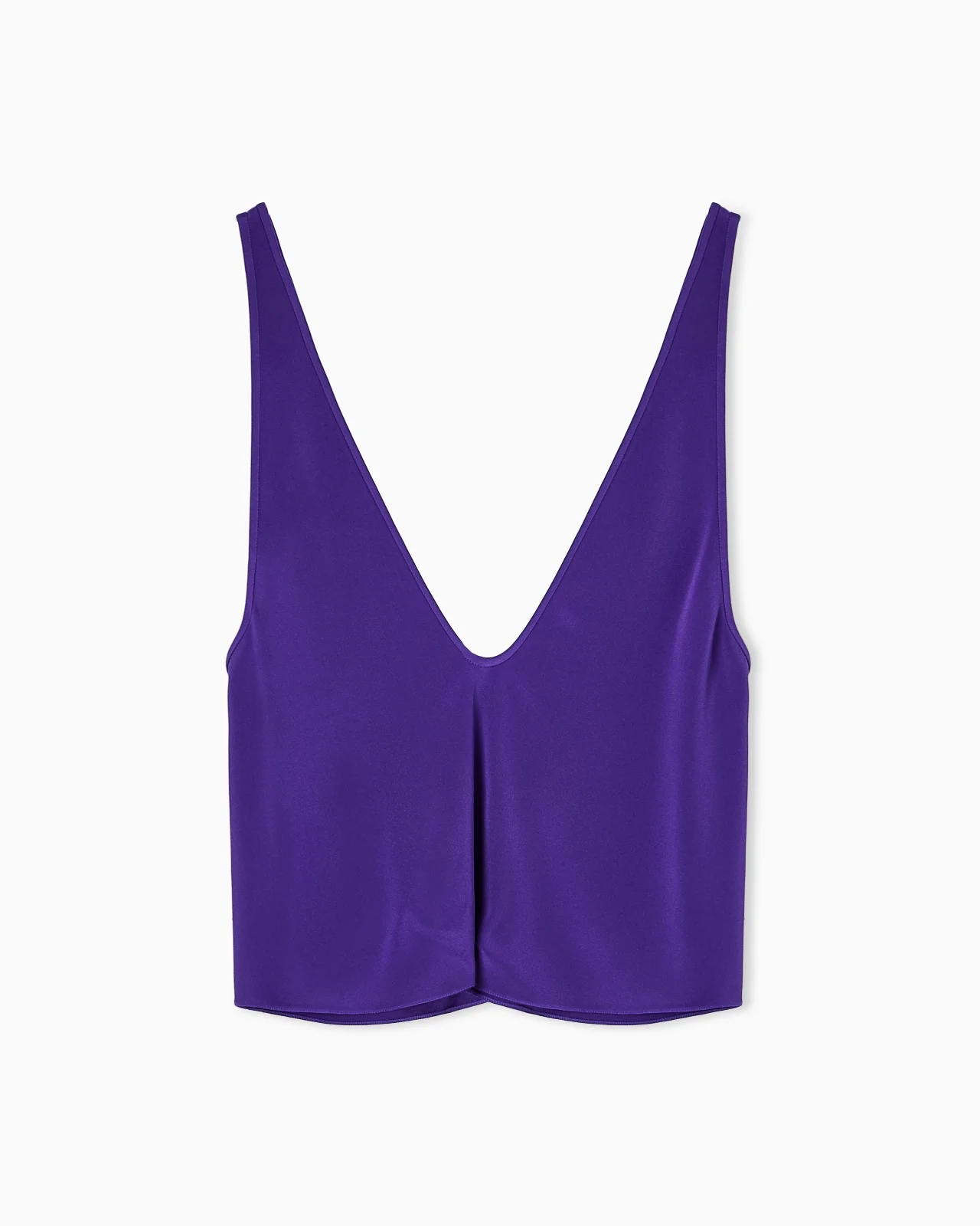 SILK BLEND CRÊPE SHORT TOP - 1