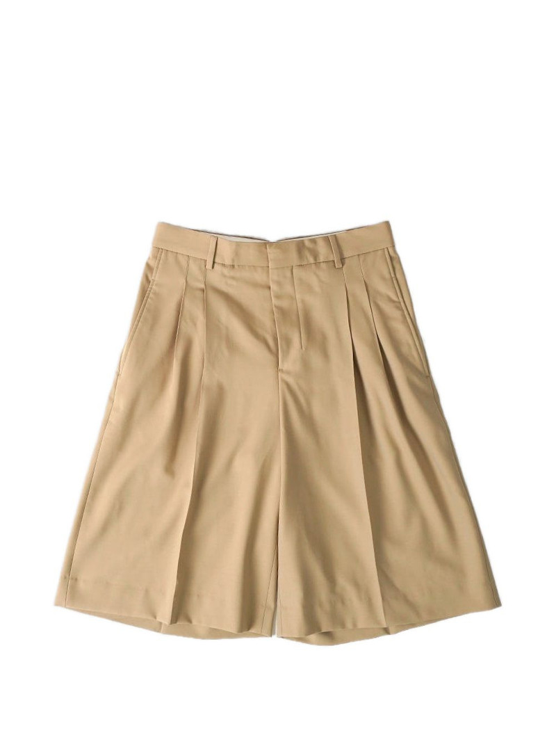 wide leg pleated shorts 1