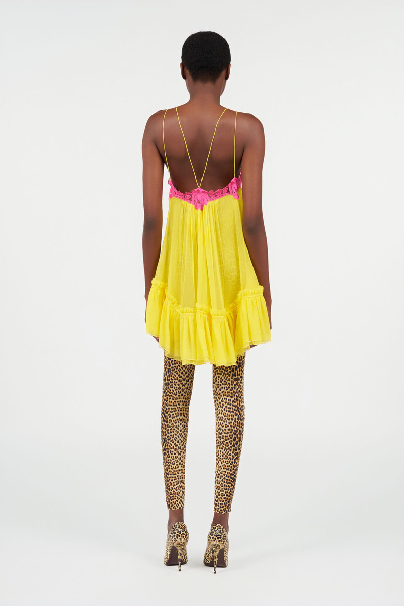 Chiffon Dress with Lace Detail 4