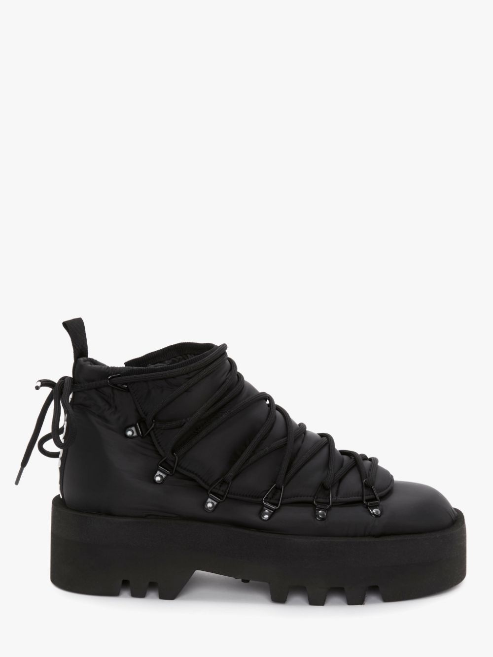 PADDED FABRIC LACE UP BOOT - 1
