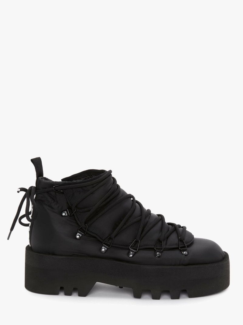PADDED FABRIC LACE UP BOOT 1