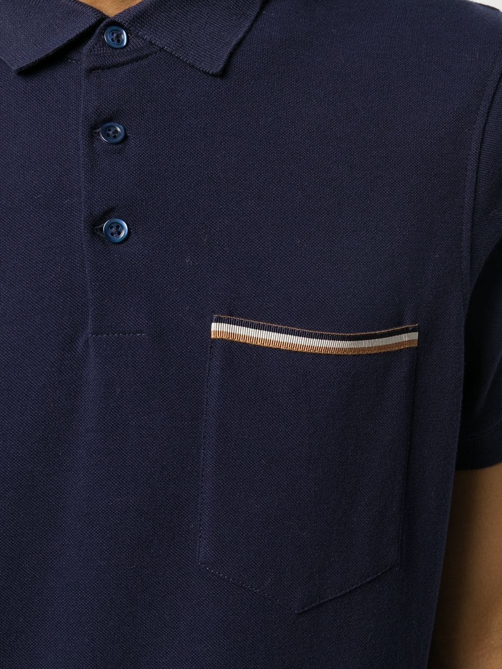 short-sleeved cotton polo shirt - 5