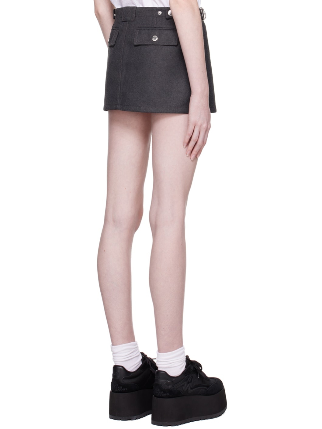 Gray 'The Pushlock' Miniskirt - 3
