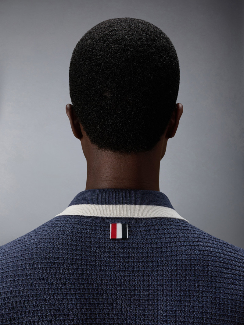 TEXTURED STITCH 4-BAR RELAXED LONG SLEEVE POLO 5