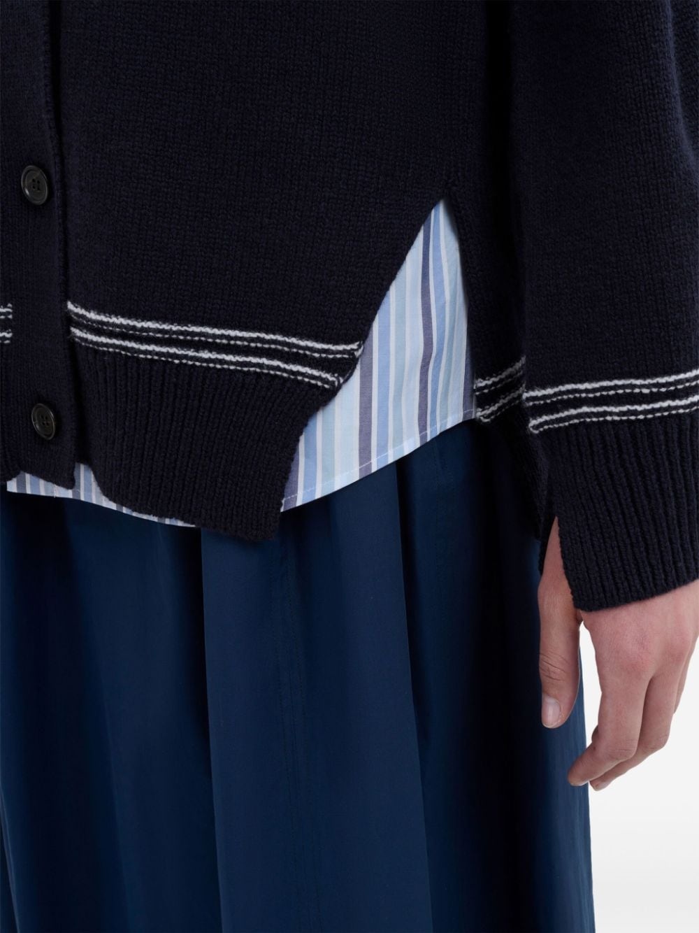 intarsia-knit logo cardigan - 5