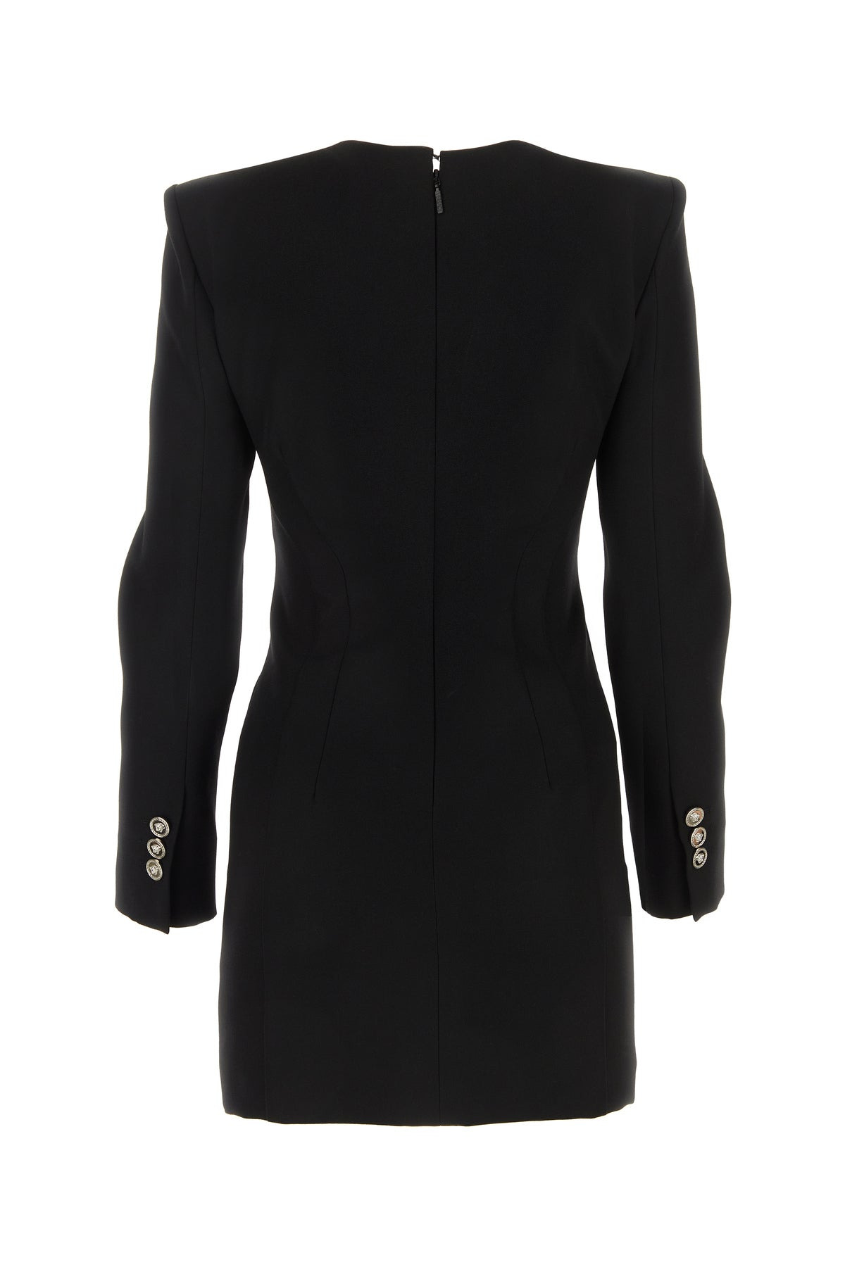 Black grain de poudre mini dress - 2