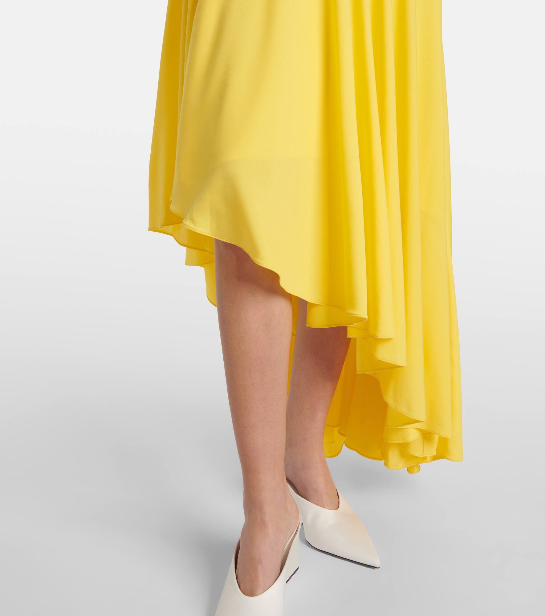 Asymmetric jersey slip dress - 5