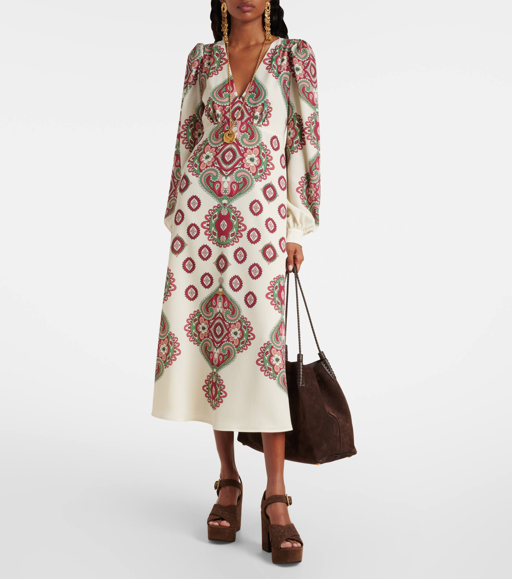 Paisley midi dress - 2