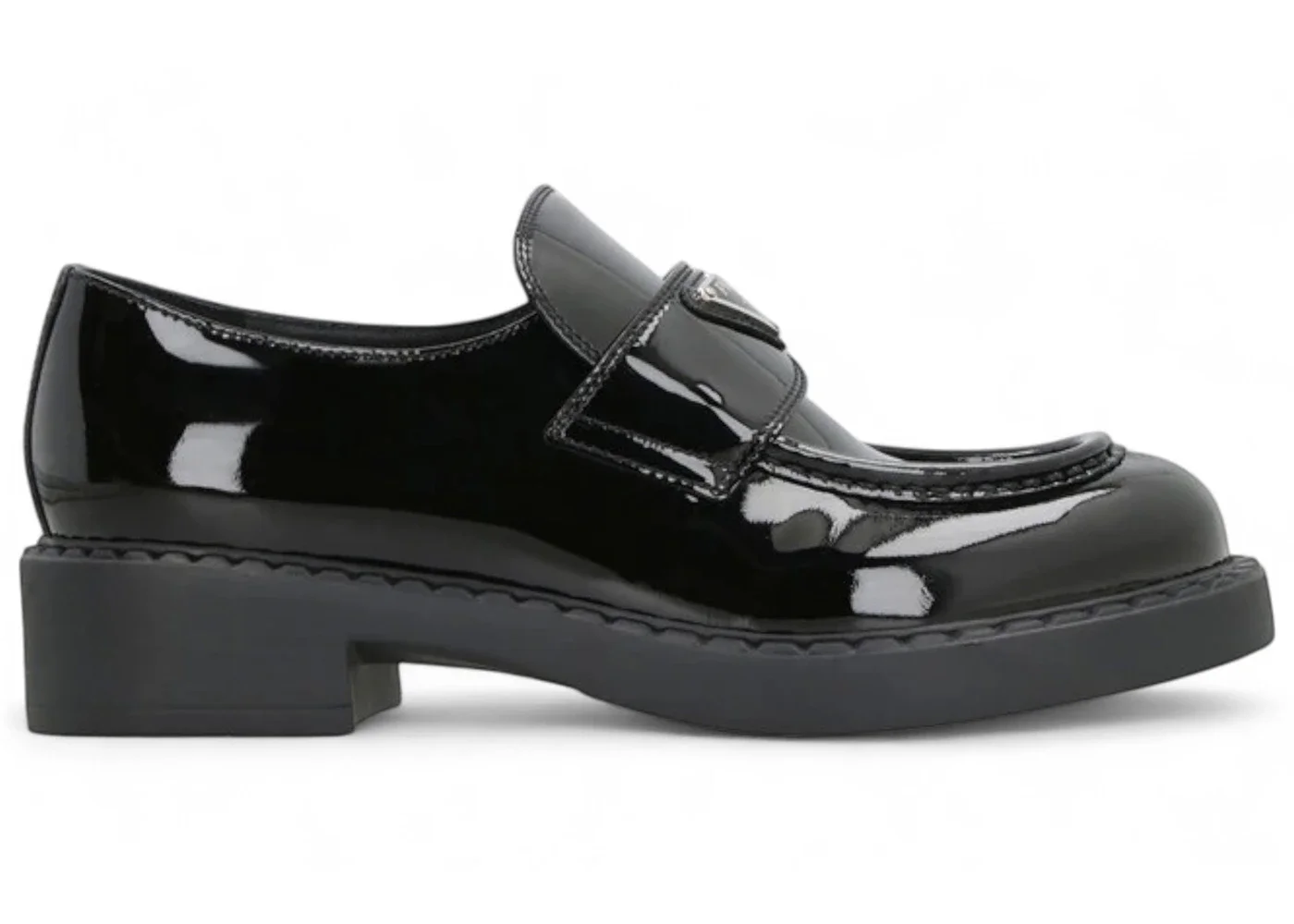 Prada Chocolate Loafer Black Patent (Women's) - 1