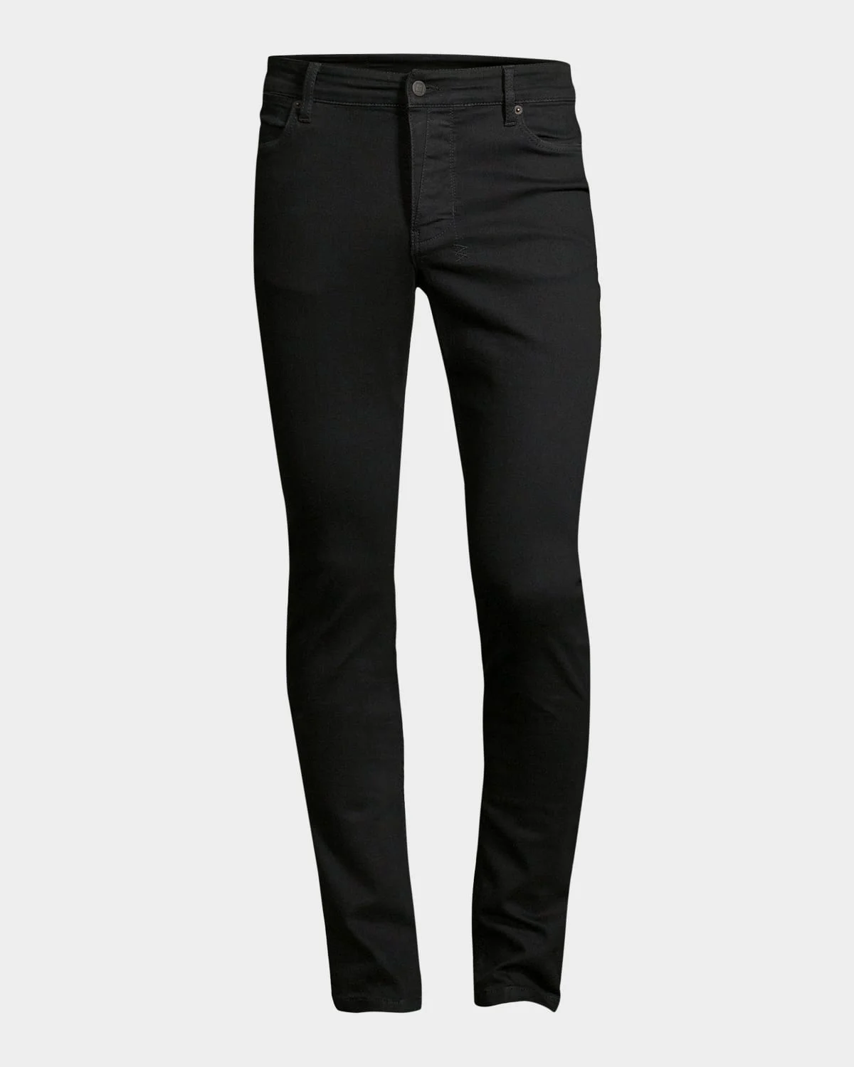 Men's Van Winkle Black Denim Skinny Jeans - 1