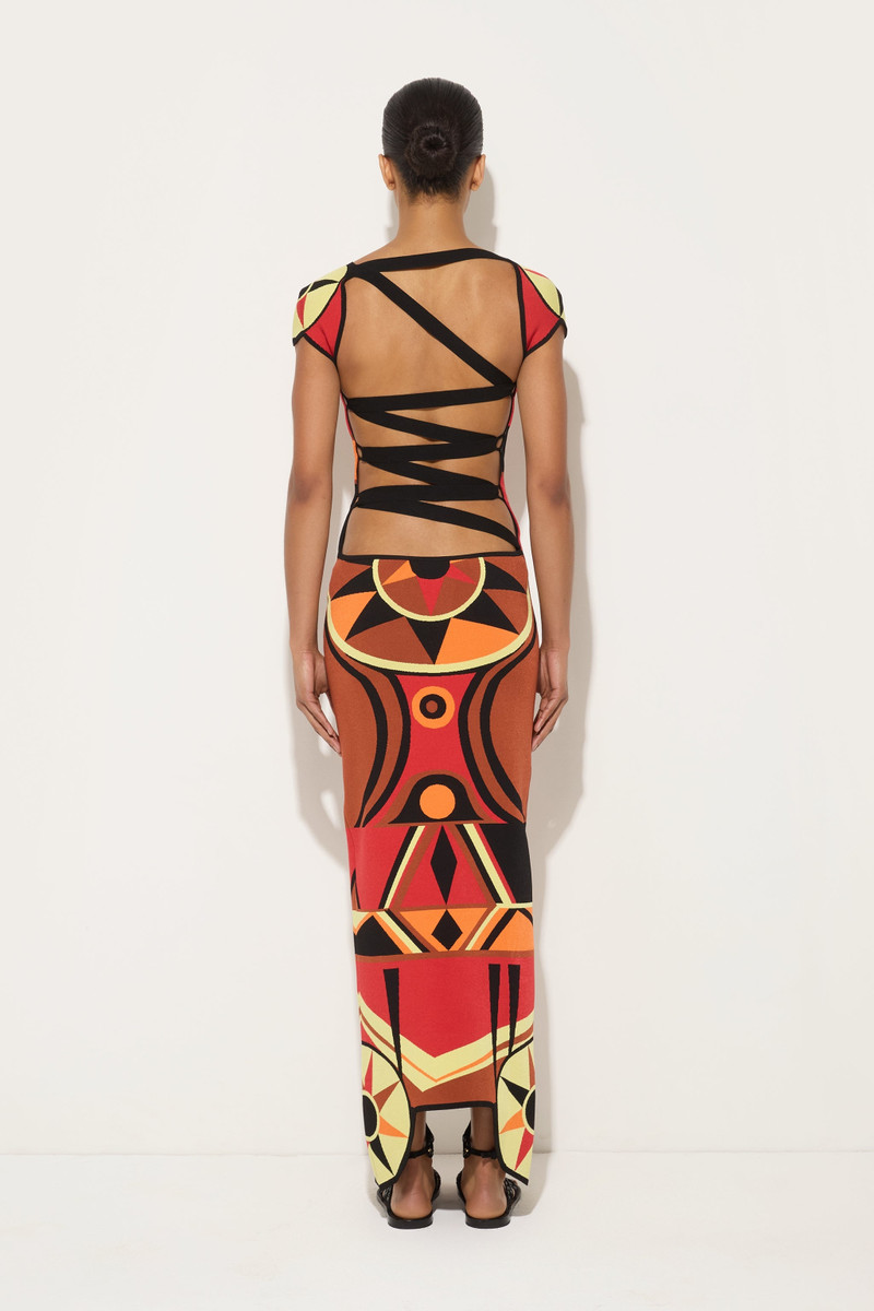 BONGO PRINT FITTED DRESS 4