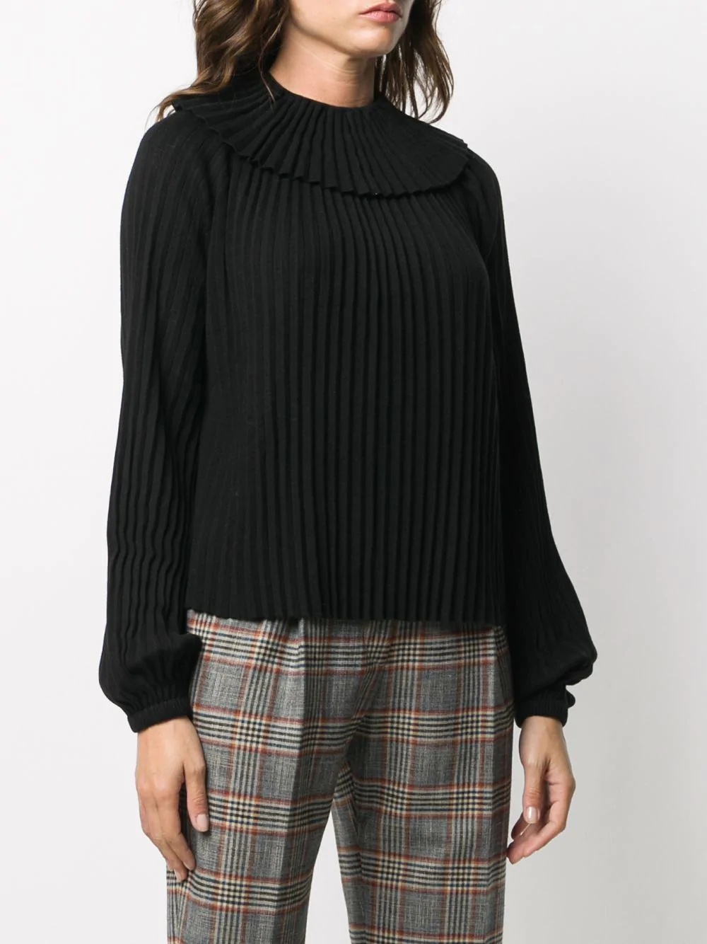 pleated layered blouse - 3