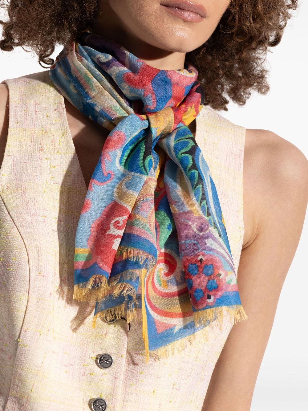 paisley-print scarf - 4