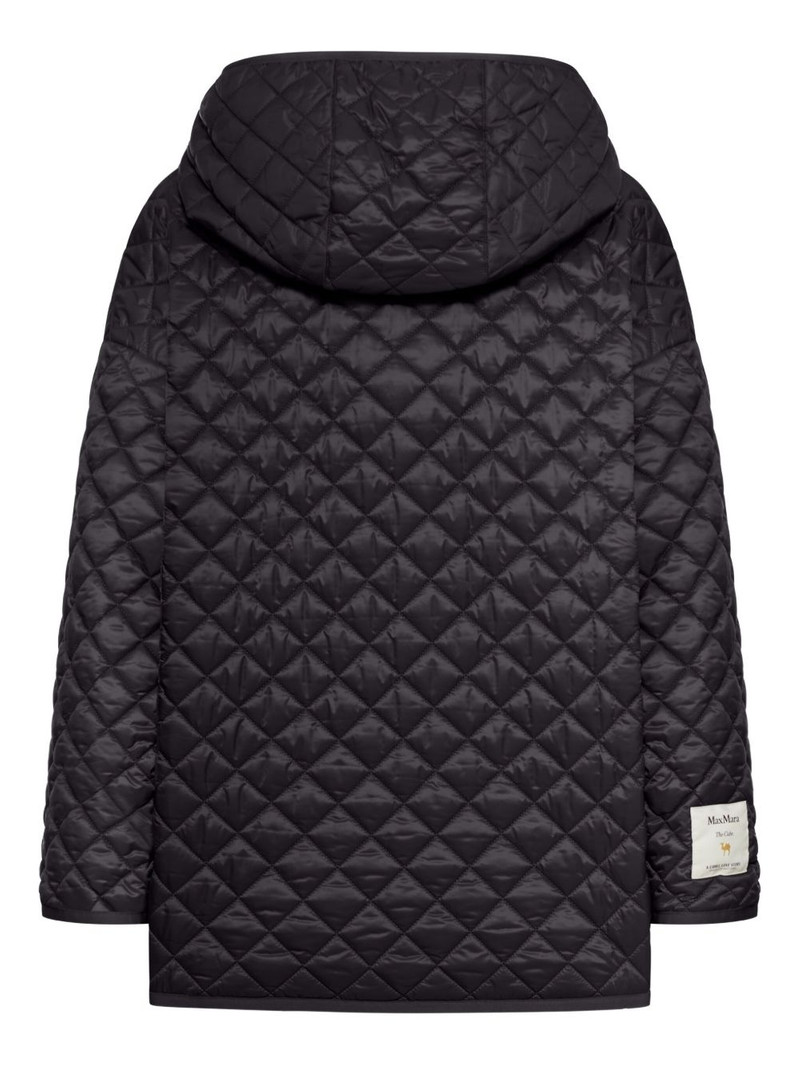 Max Mara quilted-pattern hooded jacket outlook