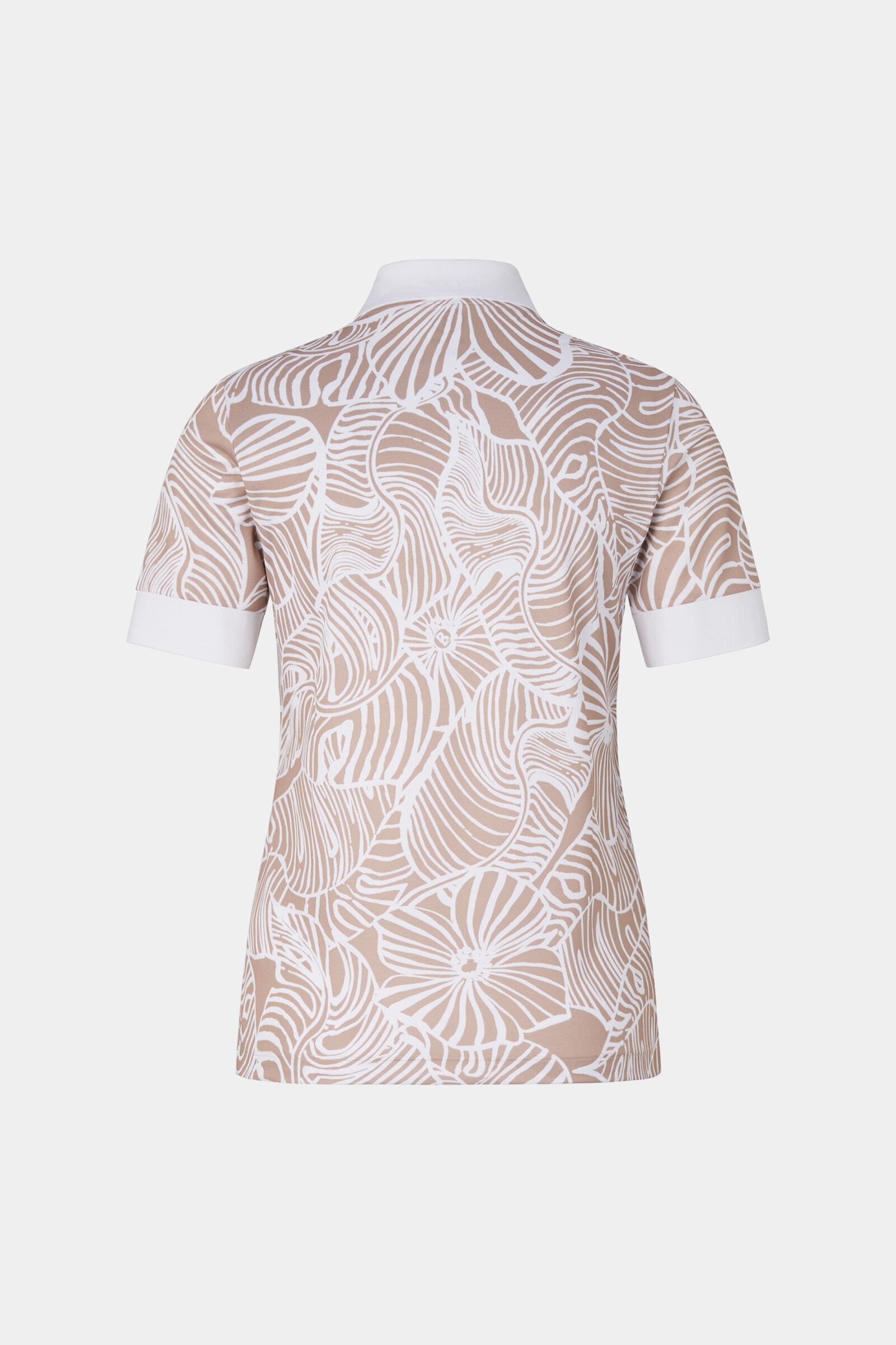 Deloris functional polo shirt in Beige/White - 5