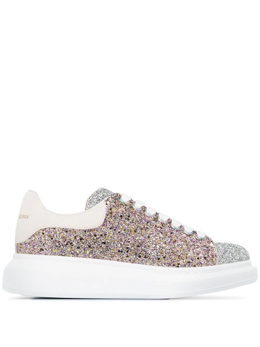 oversized metallic glittered sneakers - 1