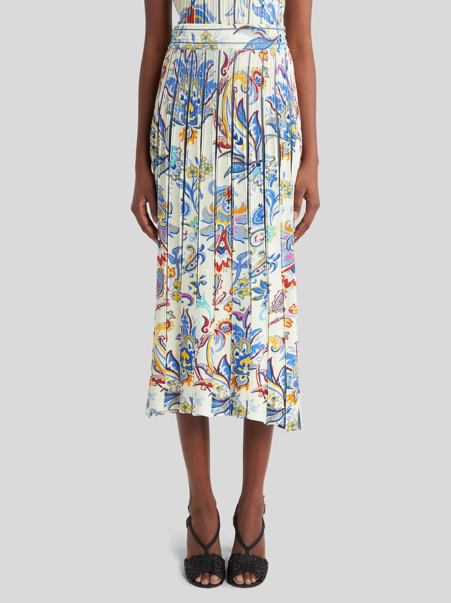 PRINTED KNIT MIDI SKIRT - 2