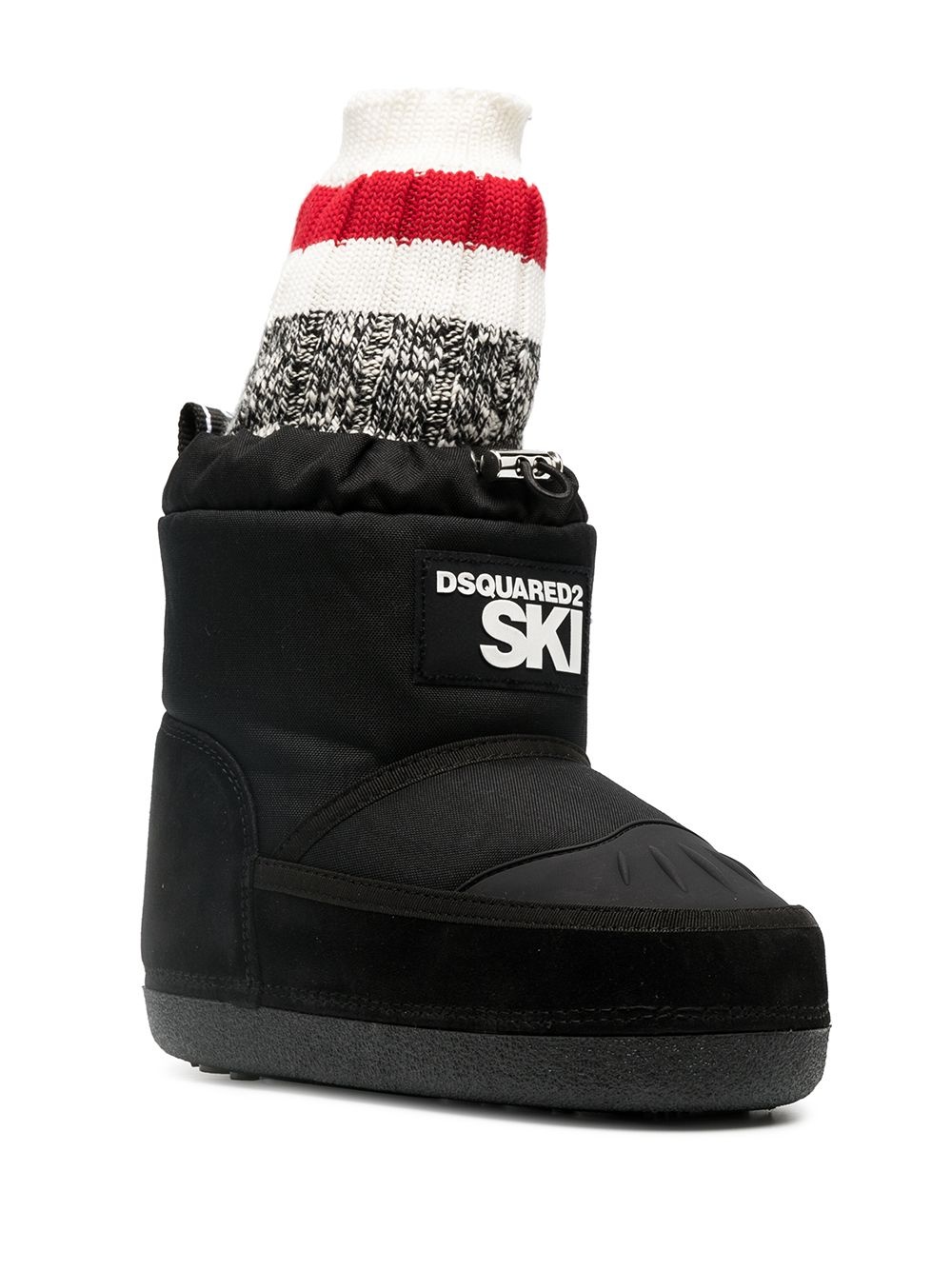 sock-detail ankle snow boots - 2