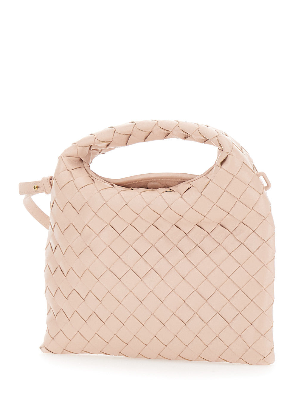 Bottega Veneta Women Pink Crossbody Bag With Removable Shoulder Strap And Intrecciato Motif In Leath - 2