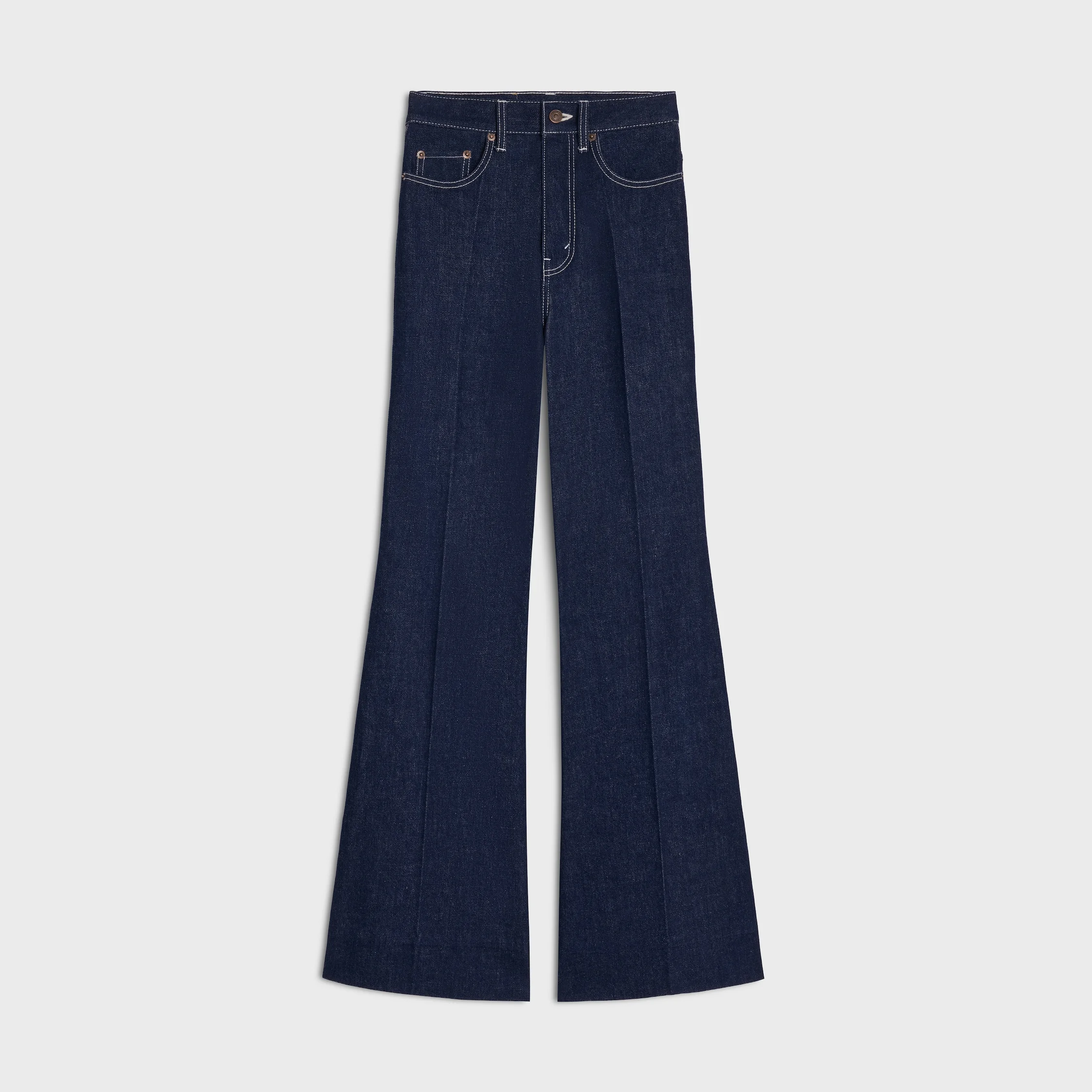 FLARE JEANS 003 IN LIGHTWEIGHT INDIGO DENIM - 1